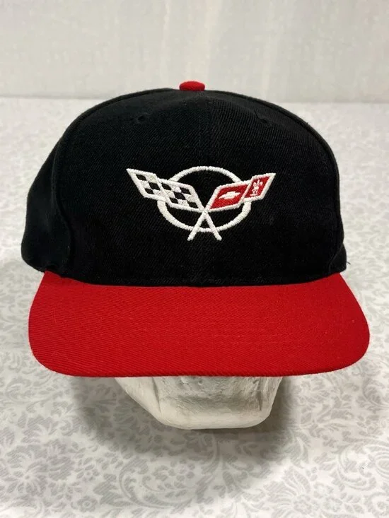 Vintage Corvette Snapback Hat OTTO Cap USA Black Red Green Underbill - Picture 3 of 14